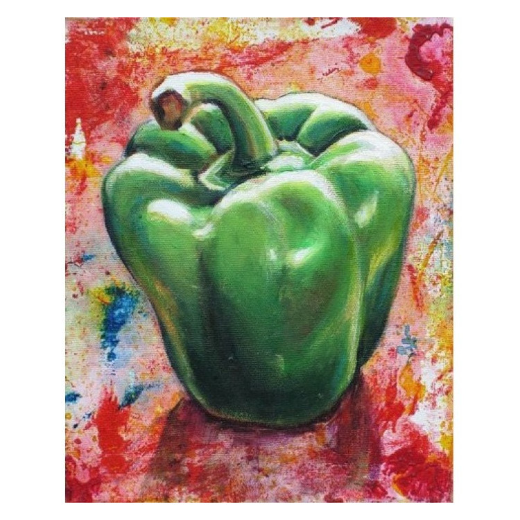 (Discontinued) Diamond painting kit Green Pepper AZ-1381