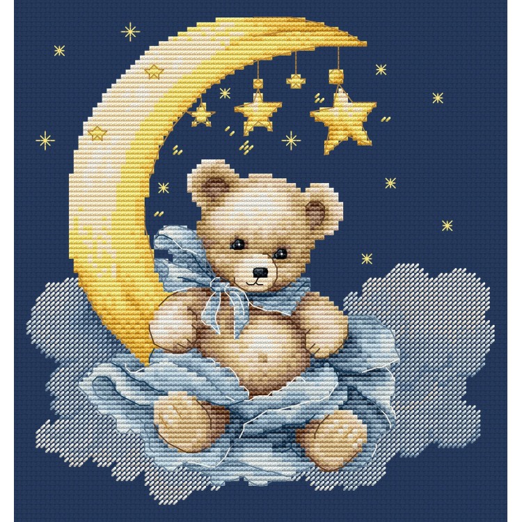 Cross Stitch Kit. "The Universe of a Teddy Bear" 16 x 16 cm  SB1436