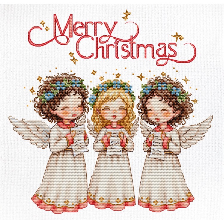 Cross Stitch Kit. "Angelic Song" 22 x 22 cm SB1437