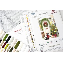 Cross Stitch Kit. "Waiting for Christmas" 32 x 48 cm SBU5099