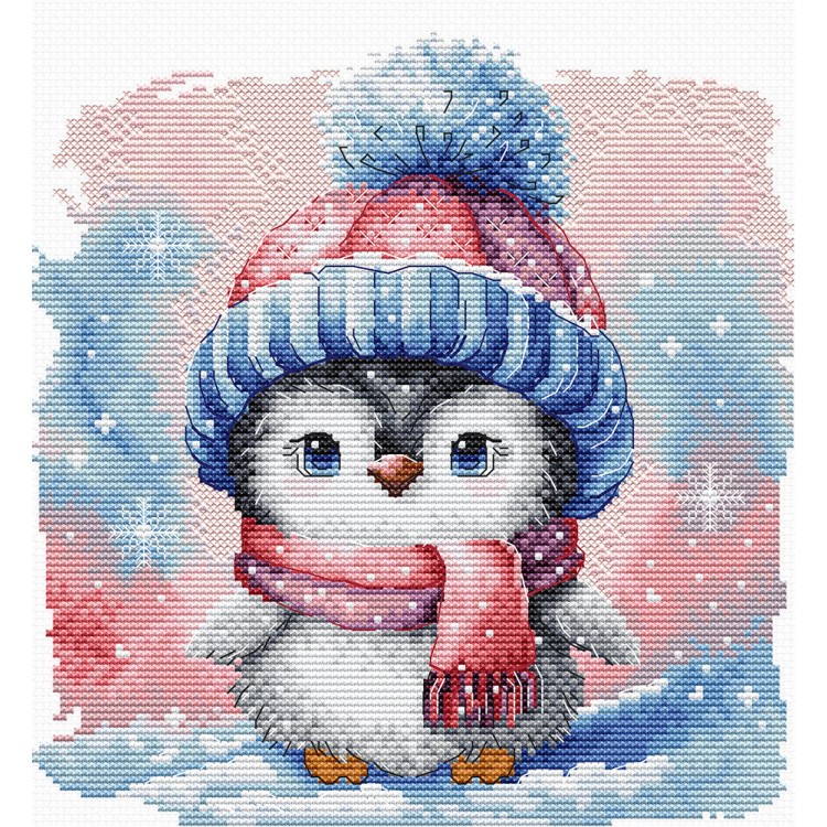 Cross stitch kit  "Frosty Penguin Friend" AVA-P047