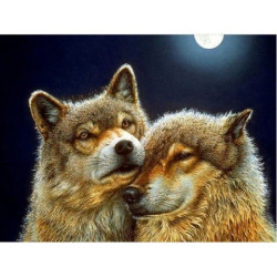 Картина Стразами Волк и Волчица AZ-1200