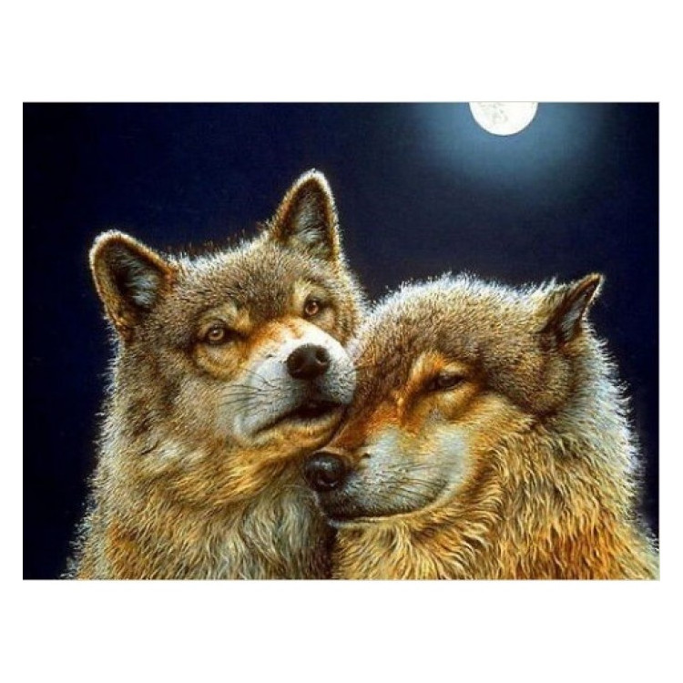 Картина Стразами Волк и Волчица AZ-1200