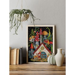 Cross stitch kit "Mushroom house" PVS-7321