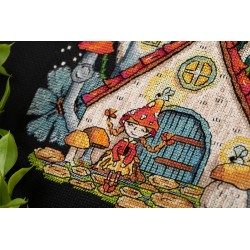 Cross stitch kit "Mushroom house" PVS-7321