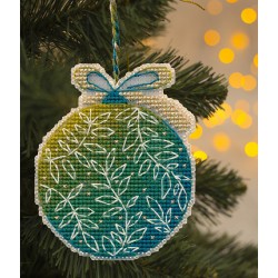 Cross stitch kit "Christmas tree decoration. Green ball" S1694