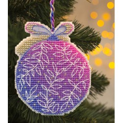 Cross stitch kit "Christmas tree decoration. Lilac ball" S1696