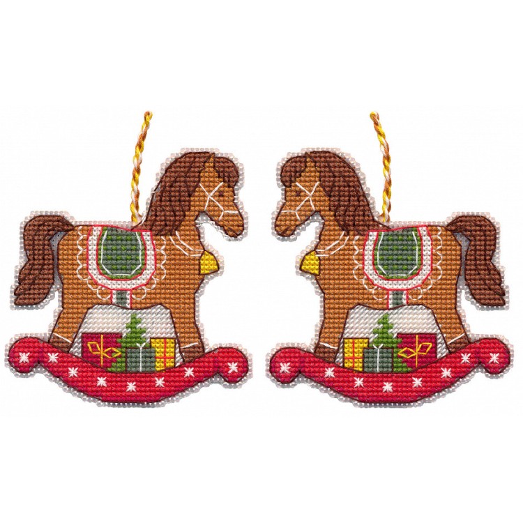 Cross stitch kit "Christmas tree decoration. Horse" S1697