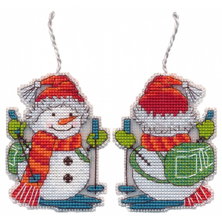 Cross stitch kit "Christmas tree decoration. Skier" S1699