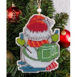 Cross stitch kit "Christmas tree decoration. Skier" S1699
