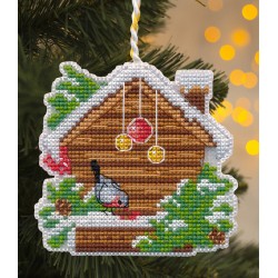 Cross stitch kit "Christmas tree decoration. New Year's clock" S1702