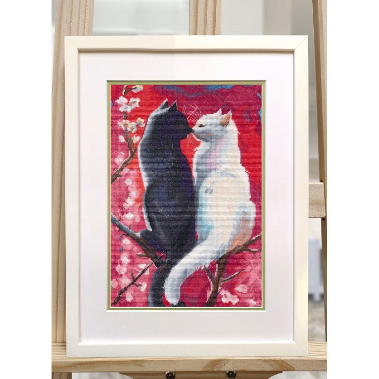 Cross stitch kit "Fluffy romance" S1707