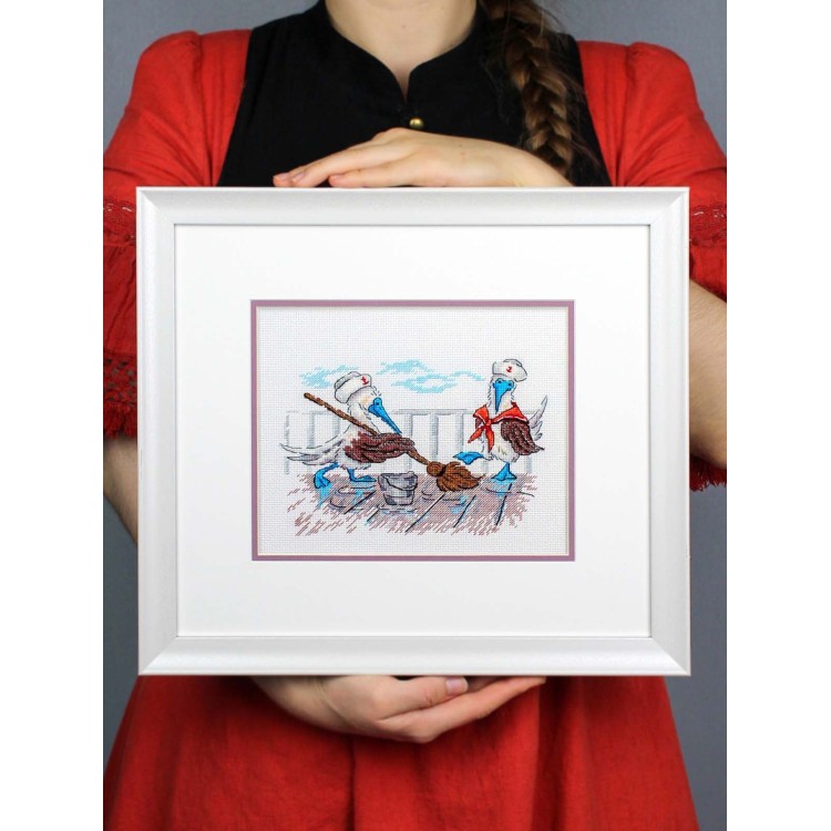 Cross stitch kit "Let's clean up" SNV-897