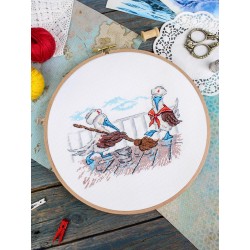 Cross stitch kit "Let's clean up" SNV-897