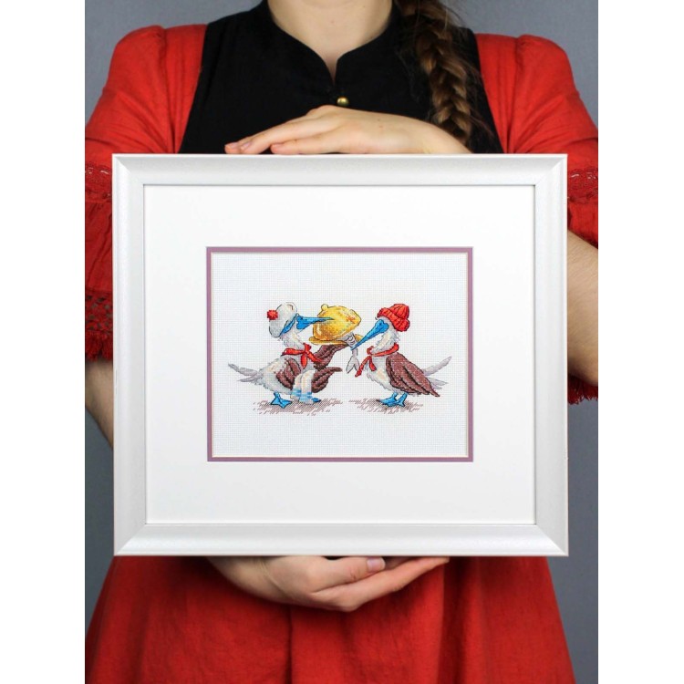 Cross stitch kit "Fish lunch" SNV-898