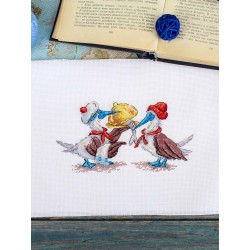 Cross stitch kit "Fish lunch" SNV-898