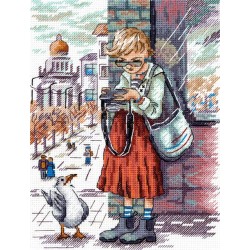 Cross stitch kit "A good shot" SNV-959