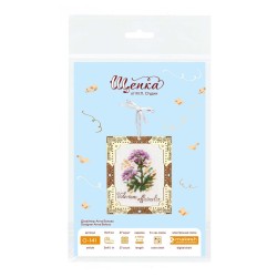 Cross-stich on wooden base "Miniature. Valerian" SO-141