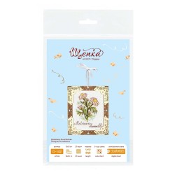 Cross-stich on wooden base "Miniature. Chamomile" SO-142