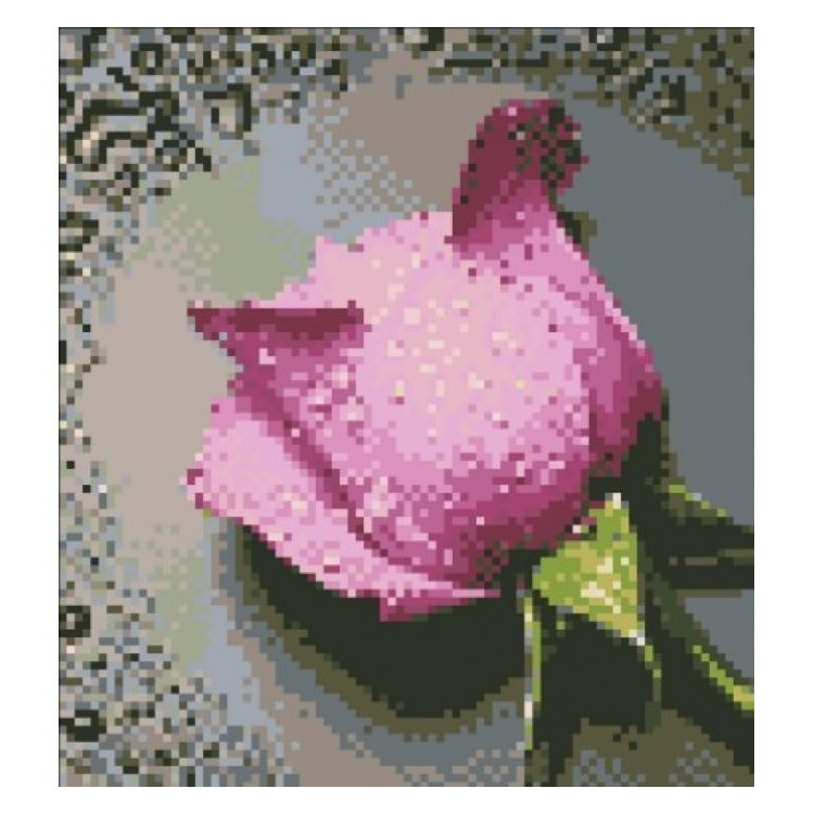 SALE (Discontinued) Diamond painting kit Pink Rose 22х24 cm AZ-17