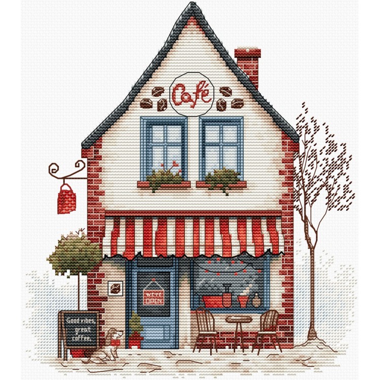 Cross Stitch Kit "Welcome to Coffee!" 18 x 20 cm SB1427