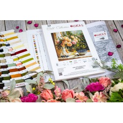 Cross Stitch Kit "Vase with Roses and Blueberries" 35 x 35 cm SB719