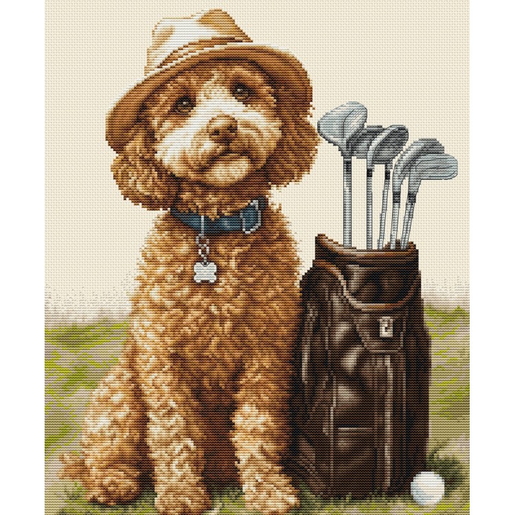 Cross Stitch Kit "The Master Golfer" 26 x 31 cm SBU5090