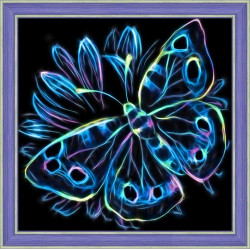 Neon Butterfly 25x25 cm AZ-1713