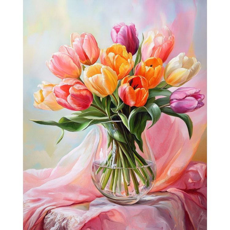 Diamond Painting with subframe Tulips 30x40 cm VA859