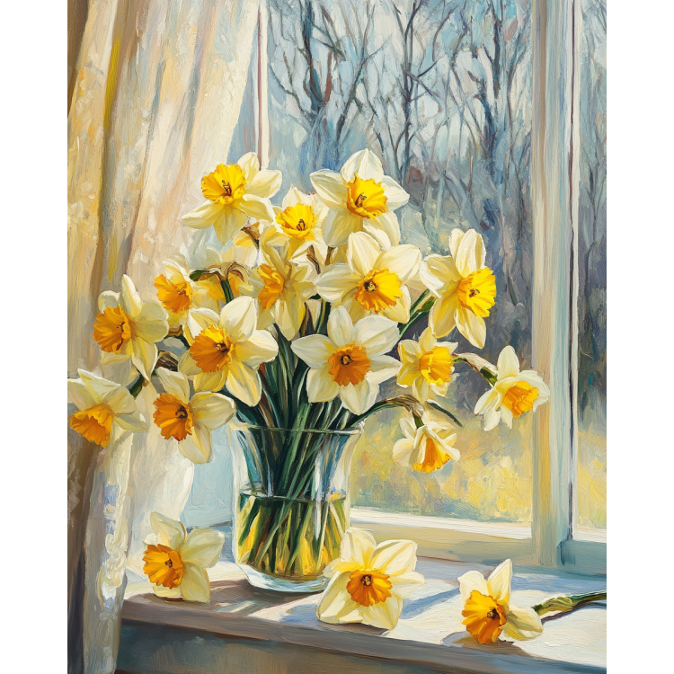 Diamond Painting with subframe Daffodils 30x40 cm VA865