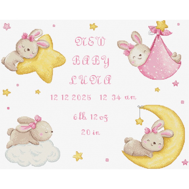 Baby Girl record 41x33cm SLETIL9943
