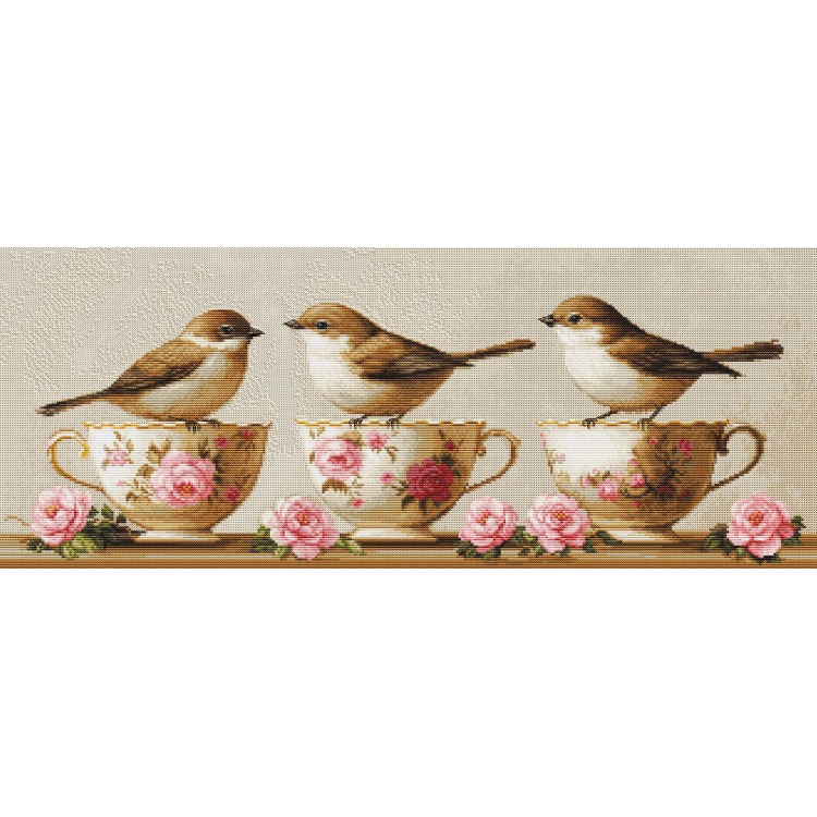 Three Dainty Birds 52x21cm SBU5092