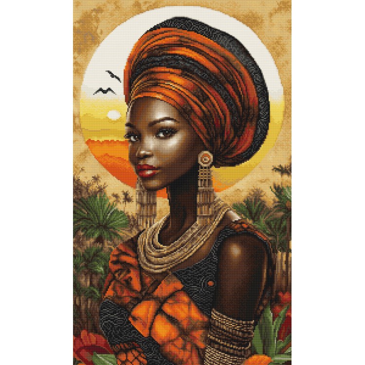 Cross Stitch Kit. "Queen of the Sunlit Continent" 29x48 cm SB720