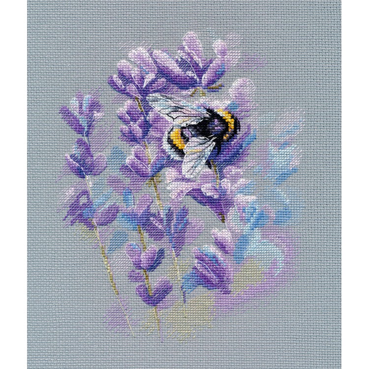 Cross stitch kit "Bumblebee on lavender" S1683