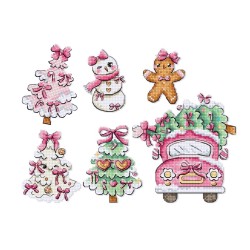 Sweetmas Ornaments 9cm (6 Pieces) SLETIL9969