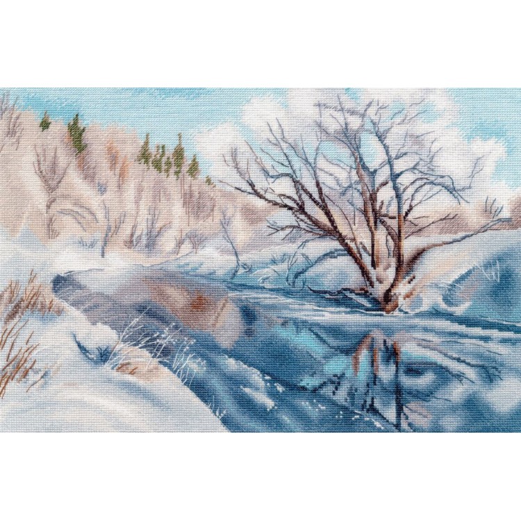Cross stitch kit "February azure" S1710