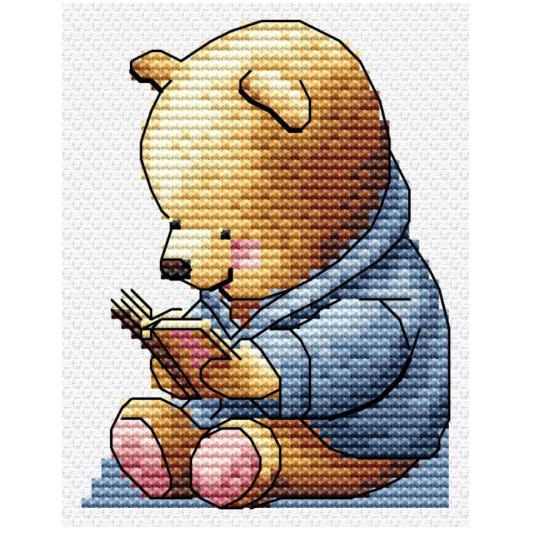 Cross stitch kit "Bookmark. Teddy Bear" SANZ-74