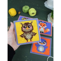 Cross stitch kit "Cute animals. Set of 4." SN-002