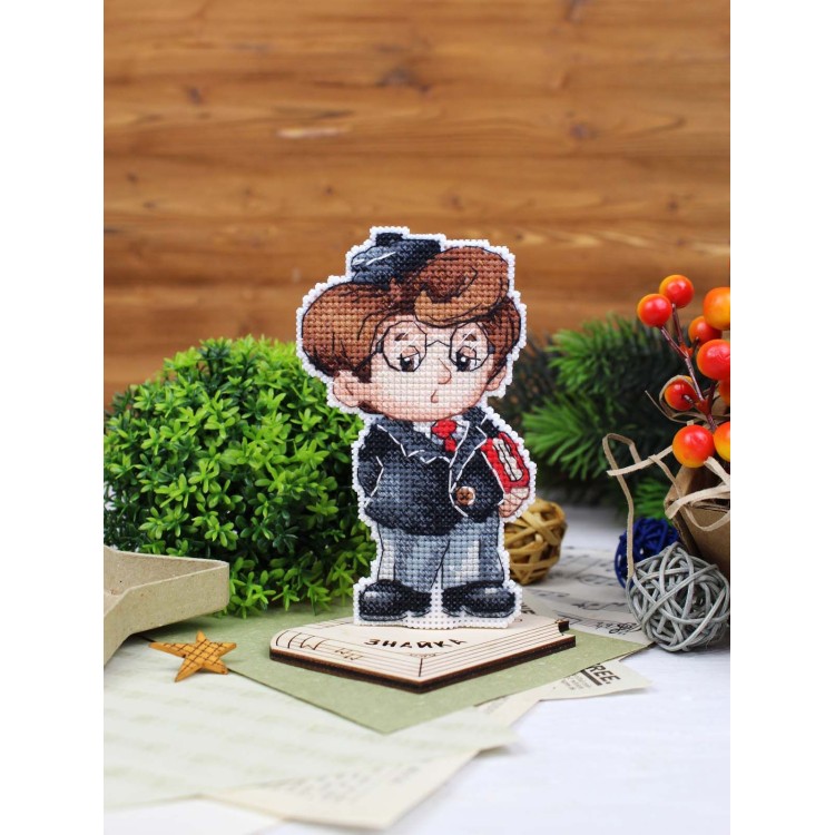 Cross stitch kit "Scientist, with a  stand" SR-1195