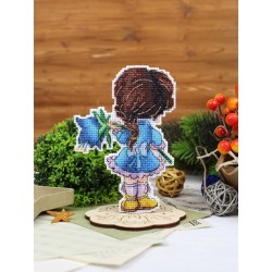 Cross stitch kit "Blue-eyed girl, with a stand" SR-1301