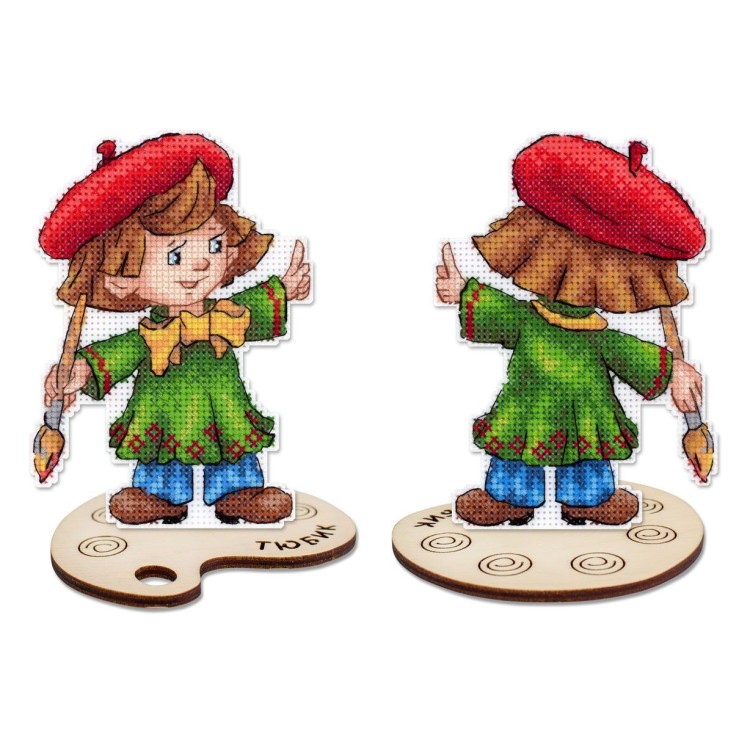 Cross stitch kit "Artist, with stand" SR-1305