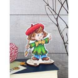 Cross stitch kit "Artist, with stand" SR-1305
