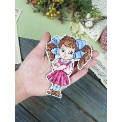 Cross stitch kit "Cute girl, with a stand" SR-1307