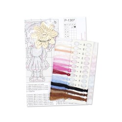 Cross stitch kit "Cute girl, with a stand" SR-1307