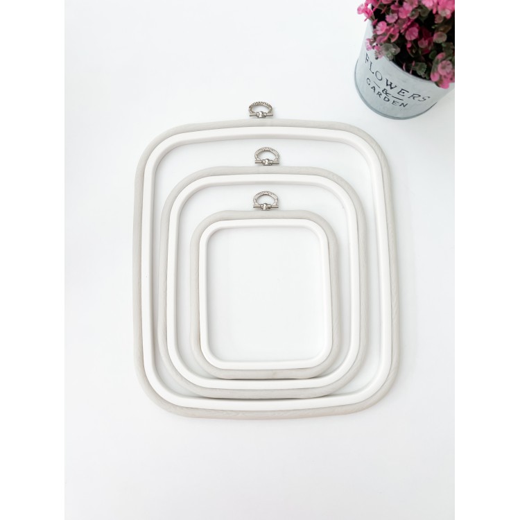 18x20 cm Square flexi hoop (white) 230-12WHT