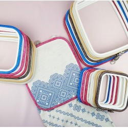 18x20 cm Square flexi hoop (white) 230-12WHT