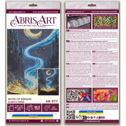 Main Bead Embroidery Kit "Book of Dreams" 23 x 38 cm AAB-977