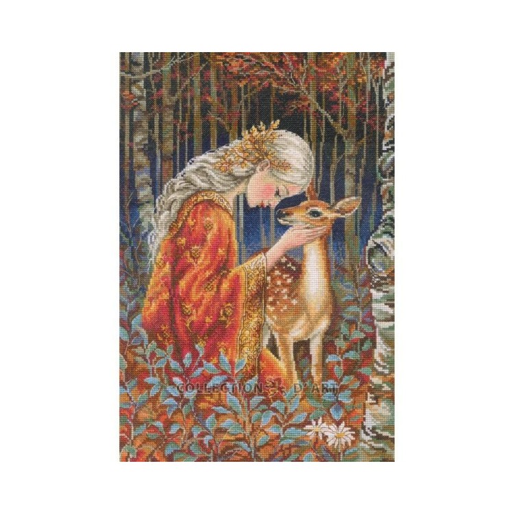Cross-stitch kits "Fairytale Girl and Fawn" RTOM1096