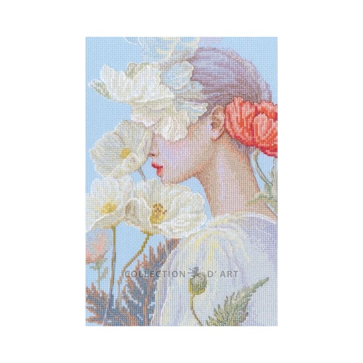 Cross-stitch kits "Lady with flower" RTOM1094