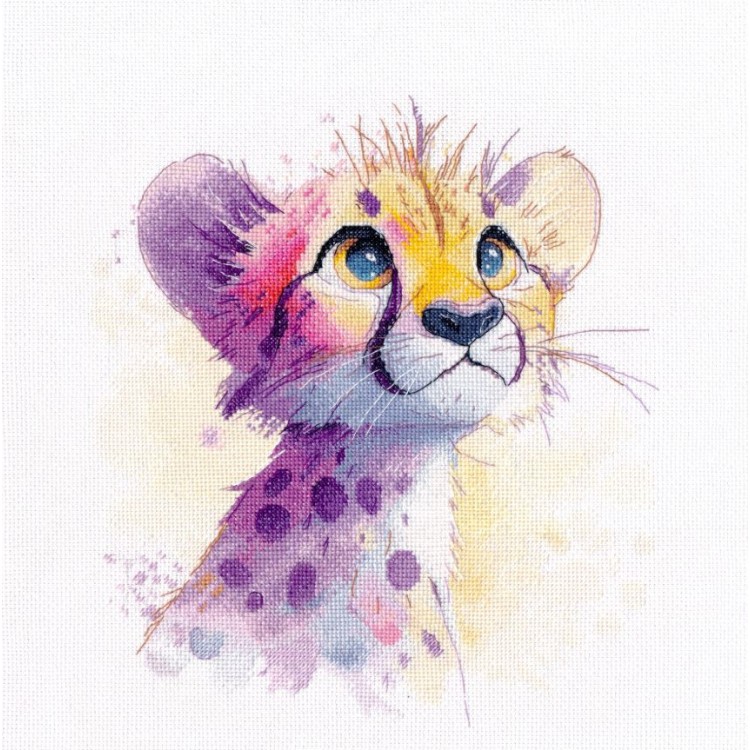 Cross stitch kit "The magic of watercolor. Cheetah" S1721